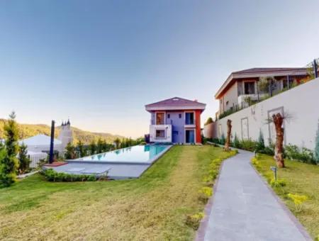 4 Zimmer 1 Wohnzimmer Maßgefertigte Villa Auf 800M2 Grundstück Mit Pool Mit Herrlichem Meerblick In Marmaris Gökbel Gebiet