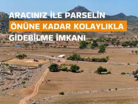 Marmaris Taşlıca Village 1500M2 3 Title Deeds Field For Sale With Road Available