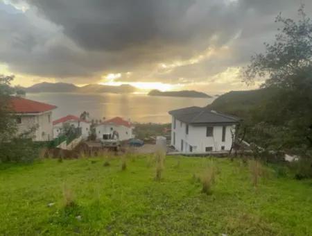 800M2 Land For Sale In Marmaris Söğüt Village With Sea View 2 Villas Zoned Or Suitable For Hotel Construction